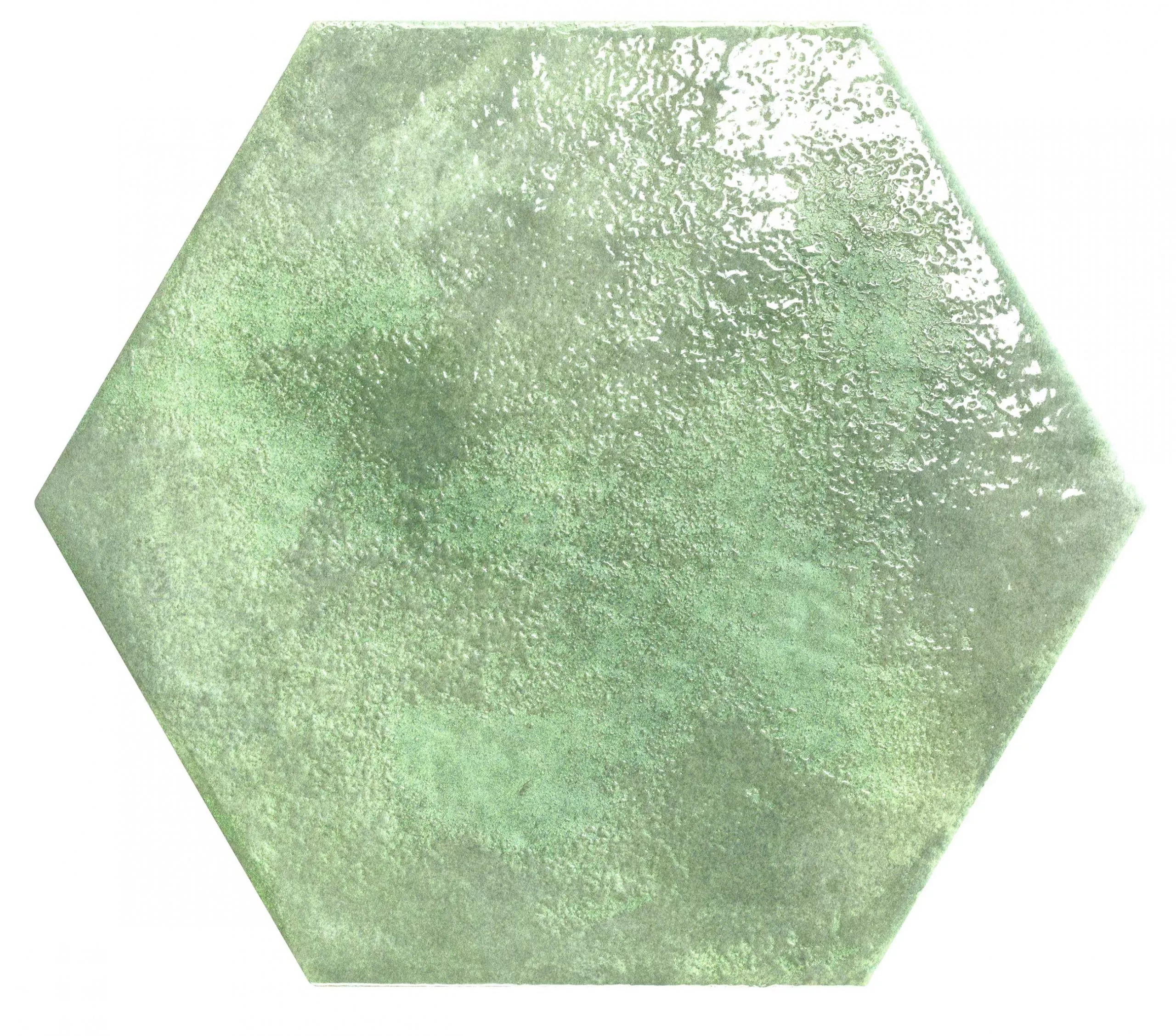 Enigma Lustre Glaze | Hexagon Jungle Green | Porcelain Wall and Floor Tile - Image 3