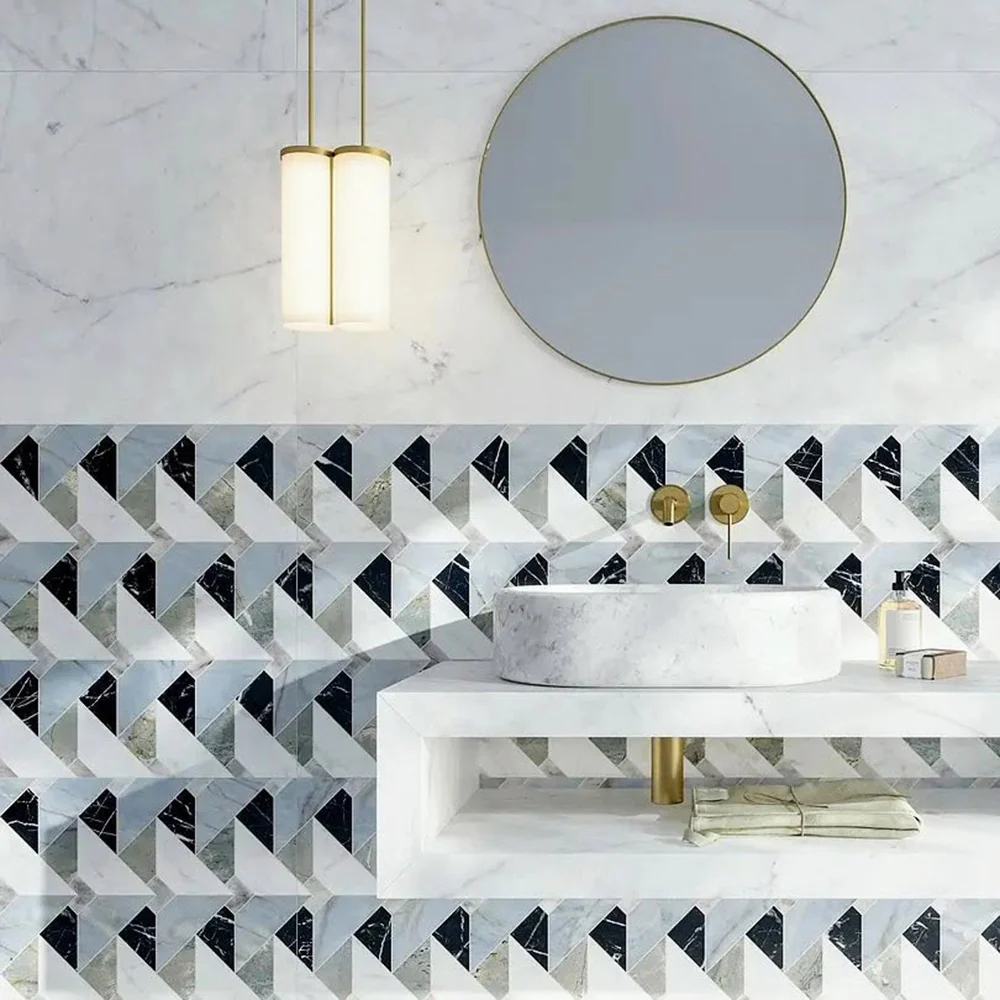 Lucca Diamond Tips | 3D Décor | Wall & Floor Tiles | 60cm x 120cm - Image 2