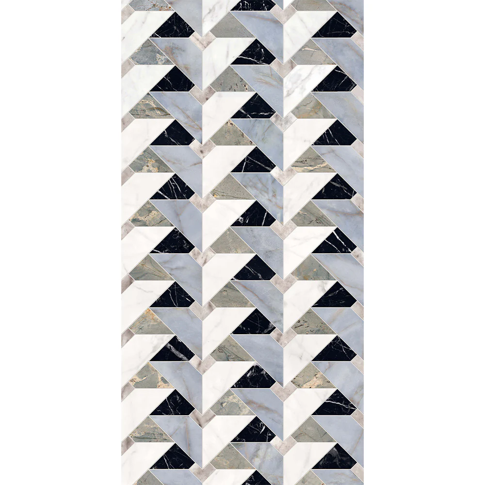 CUT TILE SAMPLE | Lucca Diamond Tips | 3D Décor | 60cm x 120cm