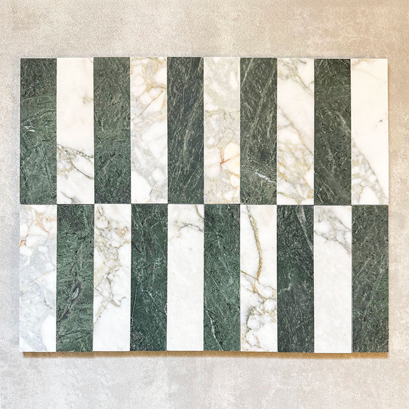 Fayrouz Calacatta Green | Honed Finish | Natural Marble | 5cm x 20cm - Image 3