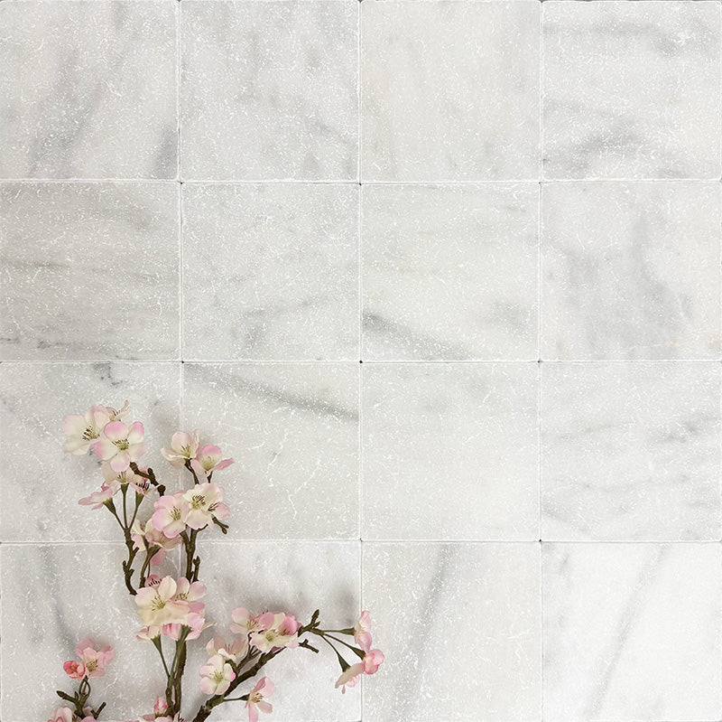 Fayrouz White | Tumbled Finish | Natural Marble | 15.2cm x 15.2cm