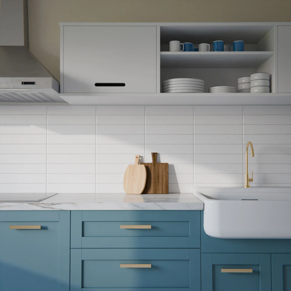 Bora Bora White Sand Brick | Flux Glaze Finish | Wall Tile | 6.5cm x 32.8cm - Image 3