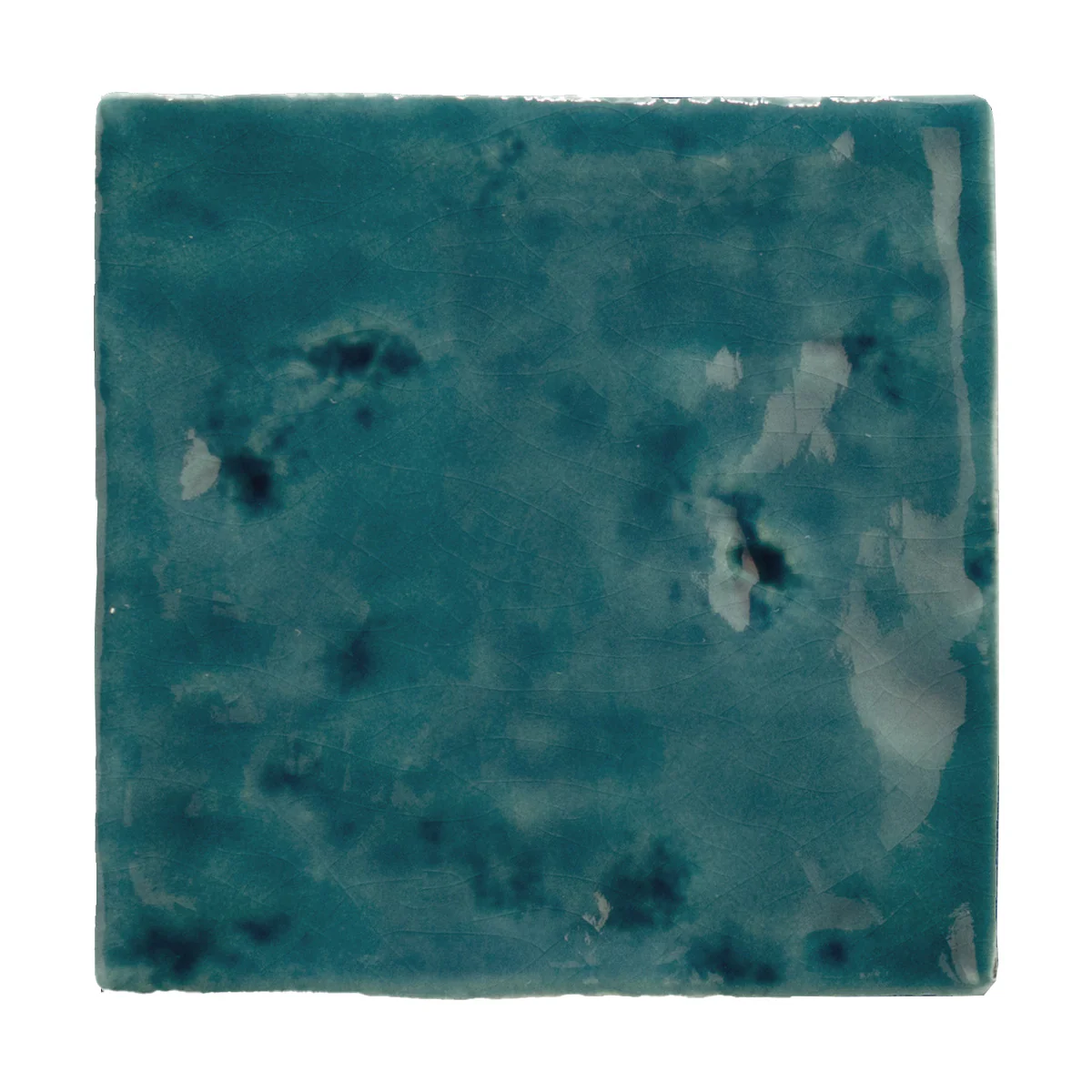 Bora Bora Amun Blue Square | Flux Glaze Finish | Wall Tile | 10cm x 10cm - Image 4