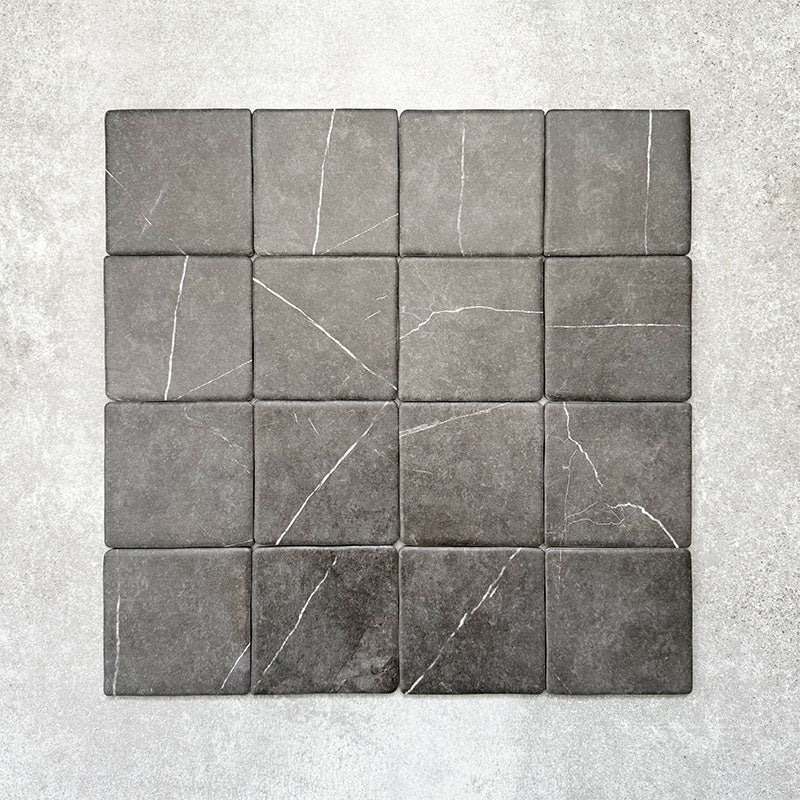 Amalfi Square Nero | Vintage Marble Wall & Floor Tiles | 11cm x 11cm - Image 3