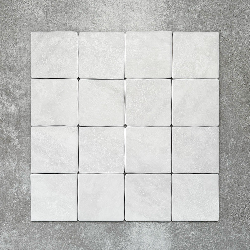 Amalfi Square Carrara | Vintage Marble Wall & Floor Tiles | 11cm x 11cm - Image 5