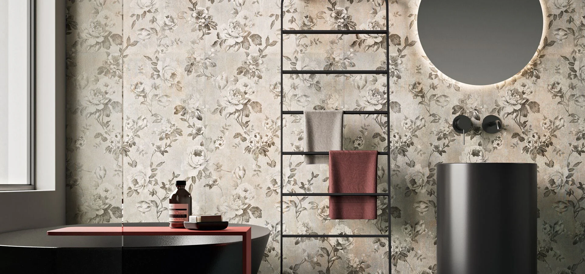 Kiln Light Roses Decor Metallic Wall and floor Tiles 60cm x 120cm - Image 4