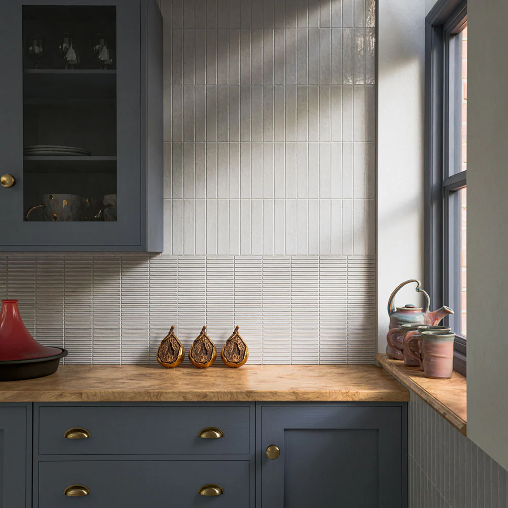 Pottery Brick Tile | Blanco | Wall Tile | 5cm x 25cm
