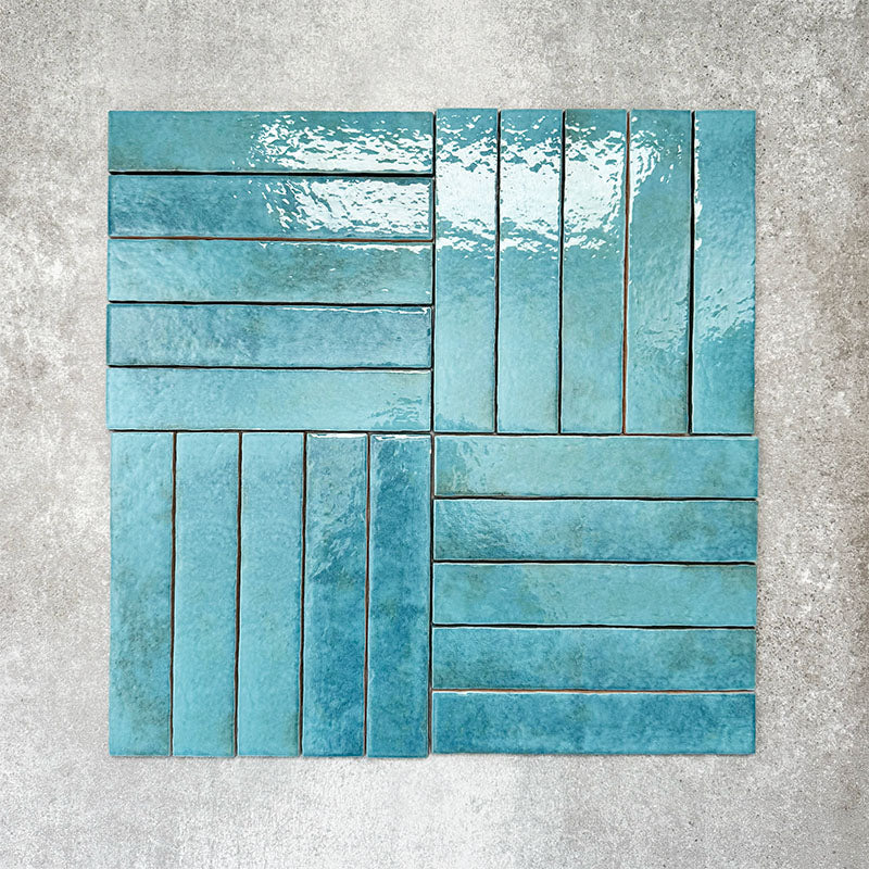 Pottery Brick Tile | Azul Blue | Wall Tile | 5cm x 25cm - Image 6