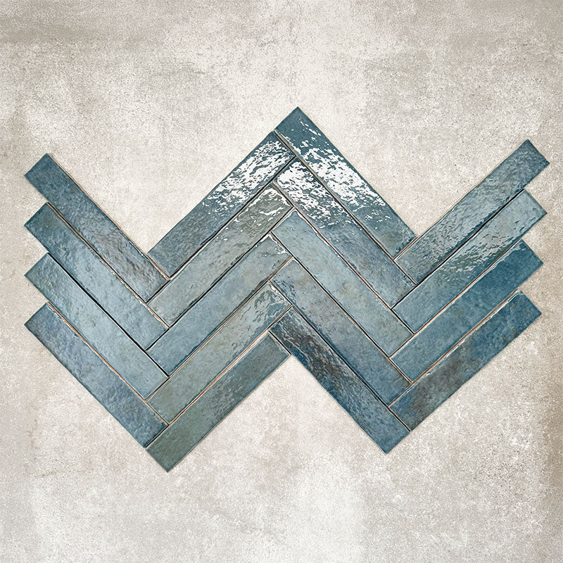 Pottery Brick Tile | Prussian | Wall Tile | 5cm x 25cm - Image 5