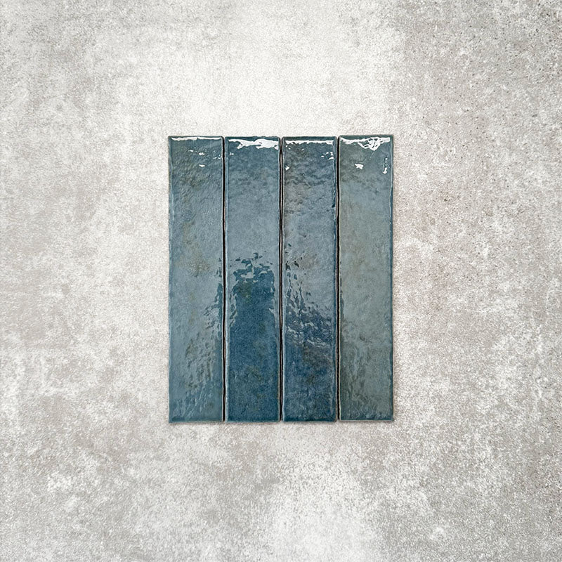 Pottery Brick Tile | Prussian | Wall Tile | 5cm x 25cm - Image 6