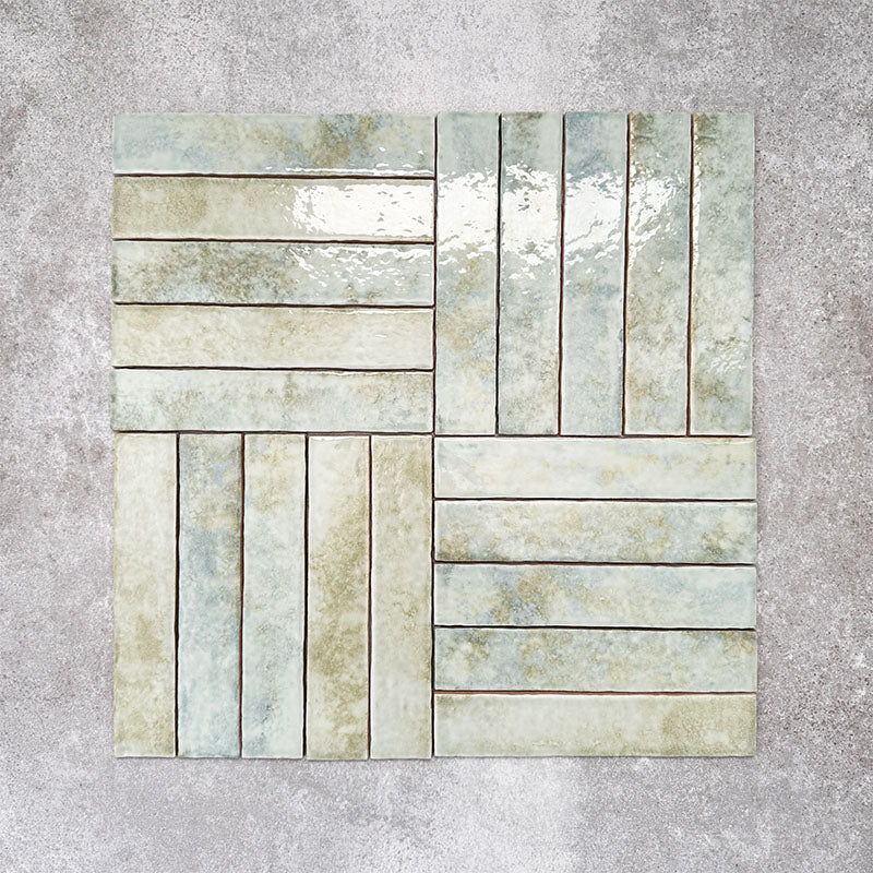 Pottery Brick Tile | Agave Green | Wall Tile | 5cm x 25cm - Image 5