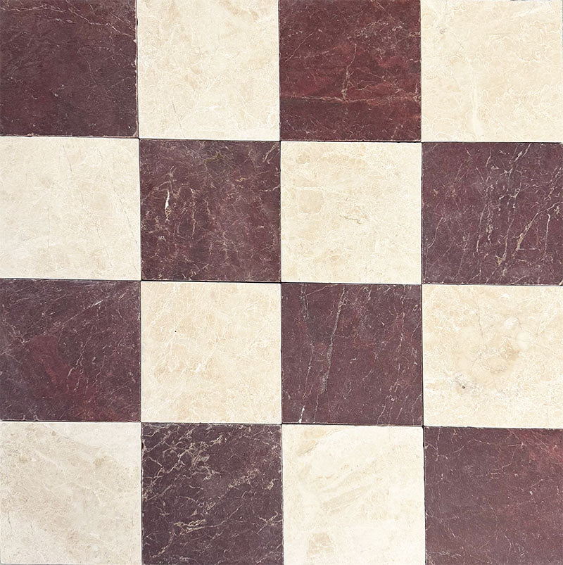 Fayrouz Burgundy Red | Tumbled Finish | Natural Marble | 15.2cm x 15.2cm - Image 5