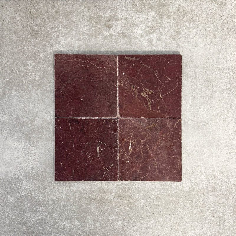 Fayrouz Burgundy Red | Tumbled Finish | Natural Marble | 15.2cm x 15.2cm - Image 8