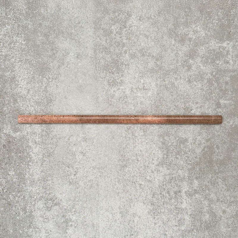 Allegra Pink Tusk | Gloss Tile | Pencil Bullnose Border Tile | 1.2cm x 30cm - Image 3