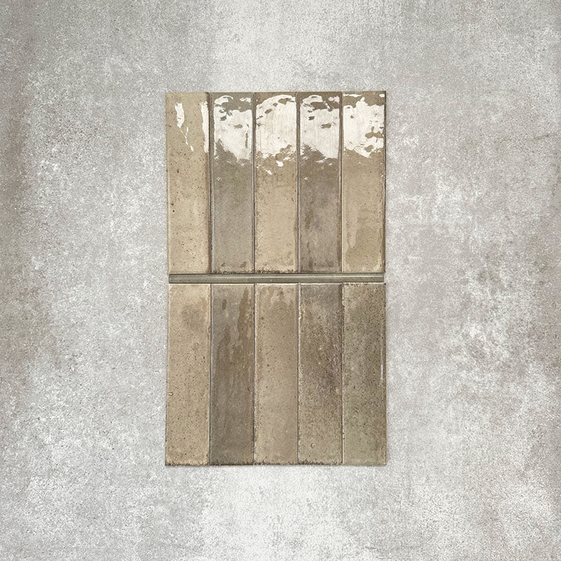 Allegra Sage Green | Gloss Tile | Pencil Bullnose Border Tile | 1.2cm x 30cm