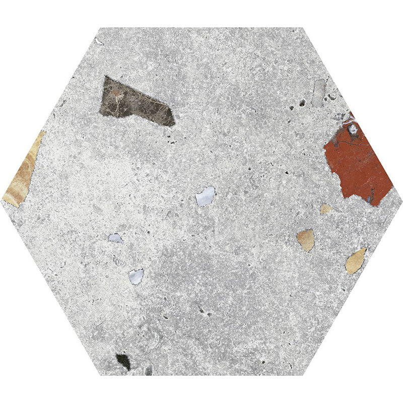 Jericho Silver Terrazzo Hexagon Wall & Floor Tiles 25cm x 22cm - Image 5