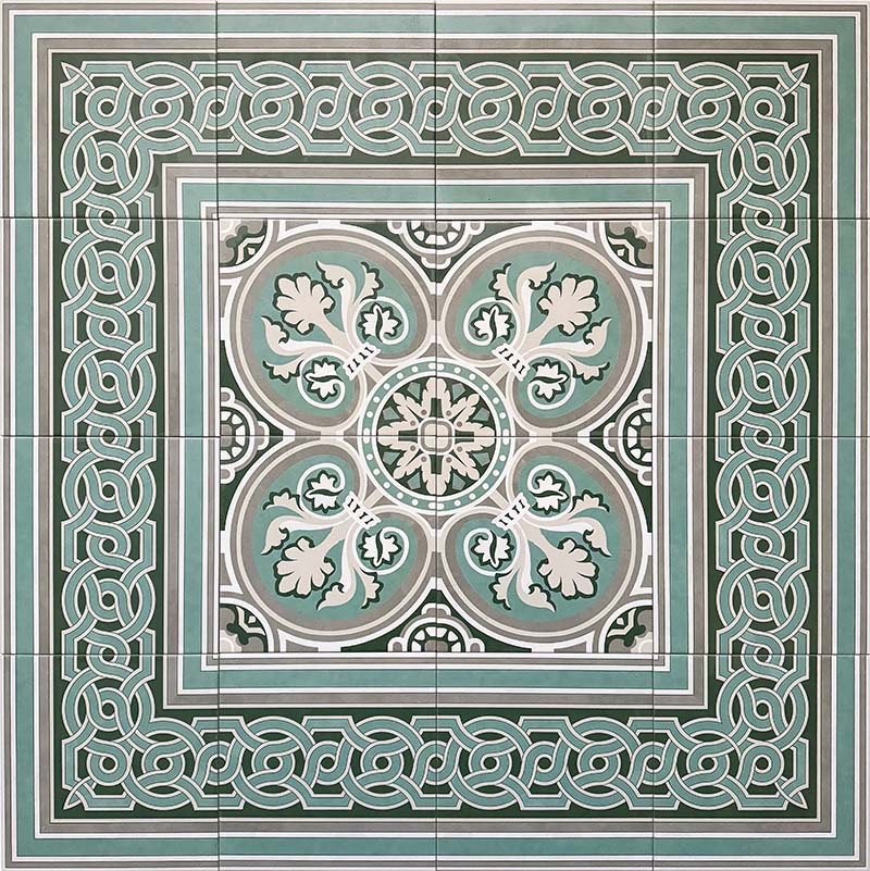 London Streets Regent Street Side/Border | Victorian Moroccan Style | 20cm x 20cm - Image 2