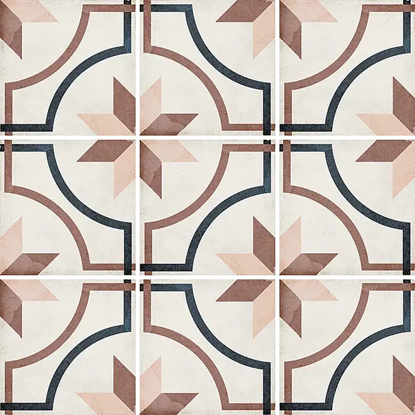 FULL TILE SAMPLE Viscount Rose Victorian | Wall and Floor Tiles | 20cm x 20cm